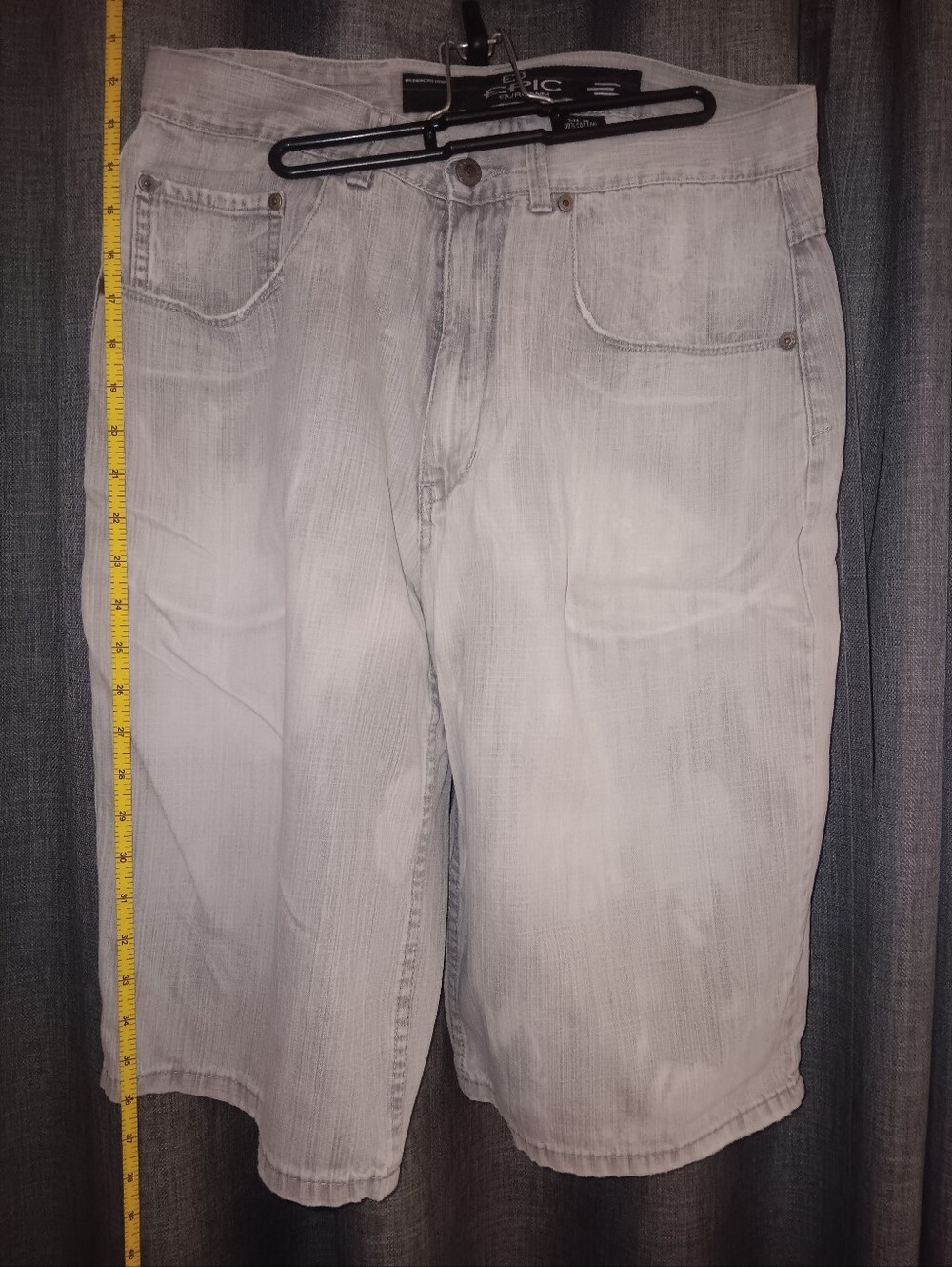 E3 Epic Denim Eurodenim Light Gray Men's Denim Shorts